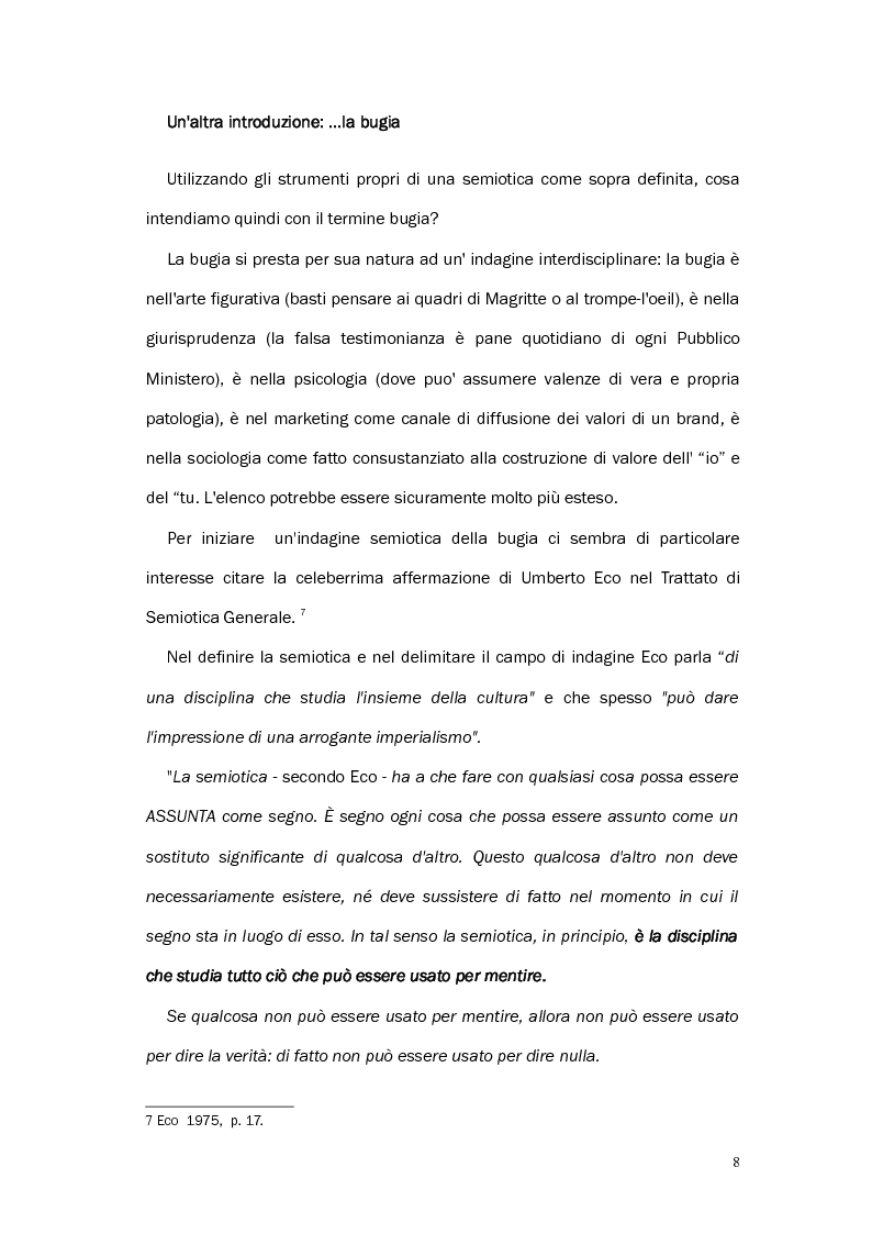 Anteprima della tesi: Una semiotica della bugia, Pagina 6