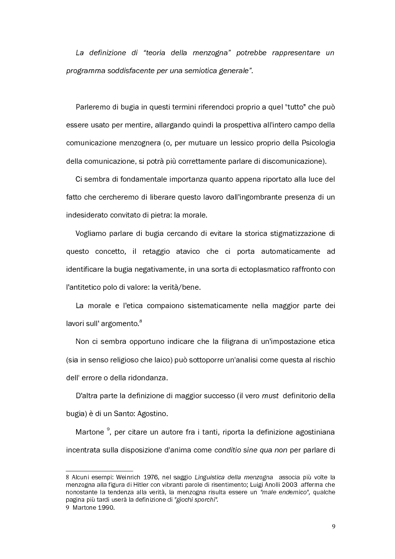 Anteprima della tesi: Una semiotica della bugia, Pagina 7