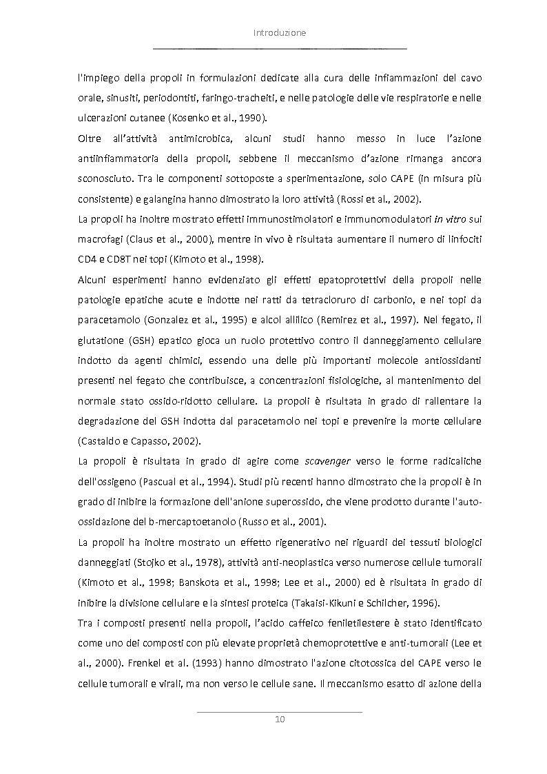 Anteprima della tesi: Attività antimicrobica di propoli microincapsulata, Pagina 11