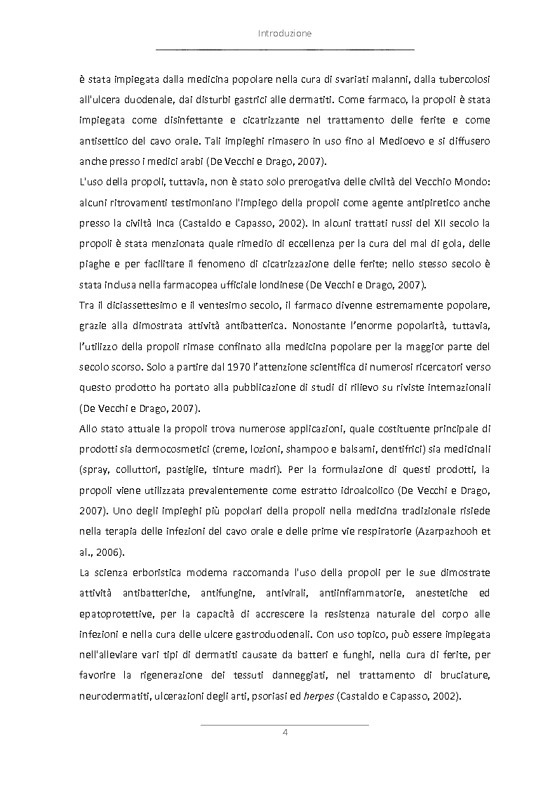 Anteprima della tesi: Attività antimicrobica di propoli microincapsulata, Pagina 5