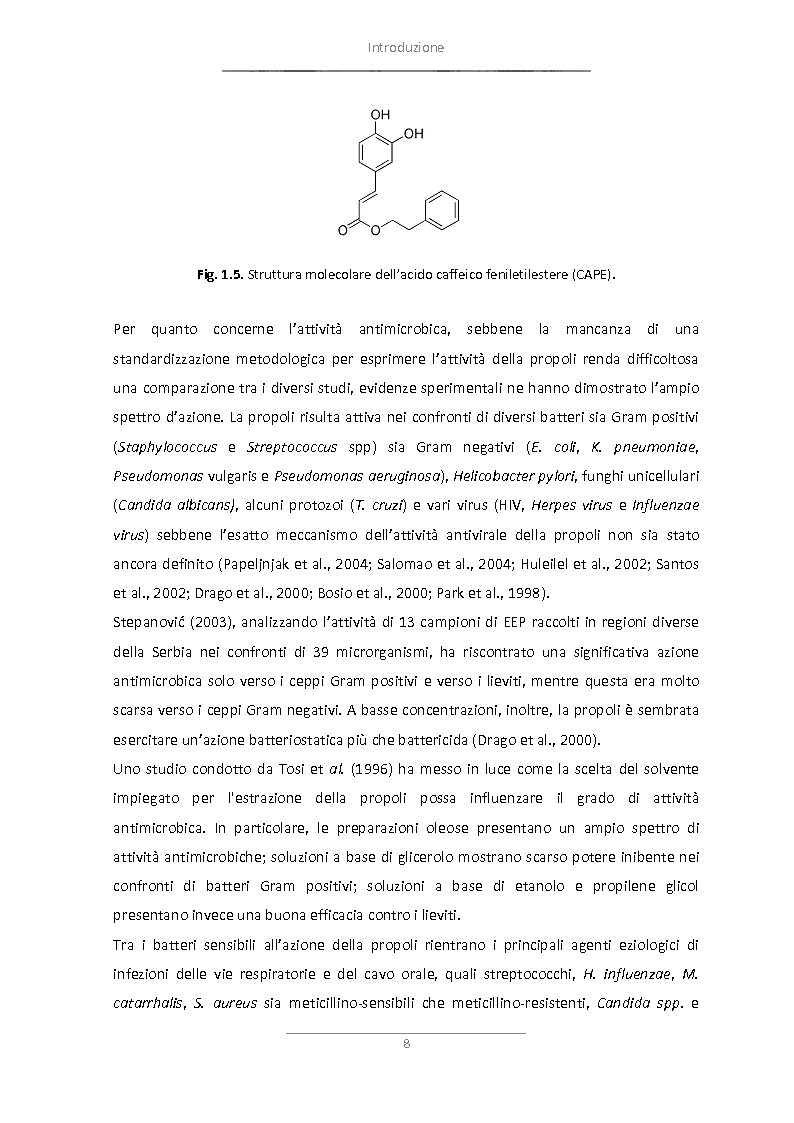 Anteprima della tesi: Attività antimicrobica di propoli microincapsulata, Pagina 9