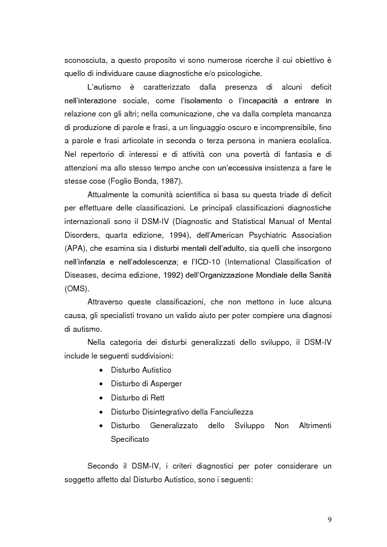 Anteprima della tesi: Autismo e Pet Therapy, Pagina 6