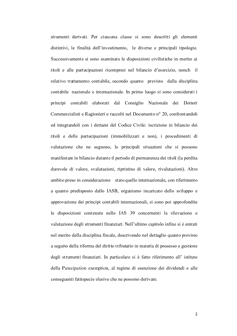 Anteprima della tesi: Gli strumenti finanziari nella fiscalità d’impresa, Pagina 3