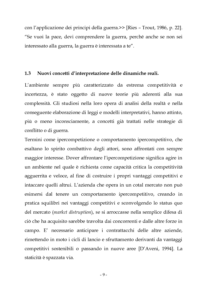Anteprima della tesi: Applicazione dell’approccio militare alle strategie competitive e di marketing delle imprese industriali, Pagina 14