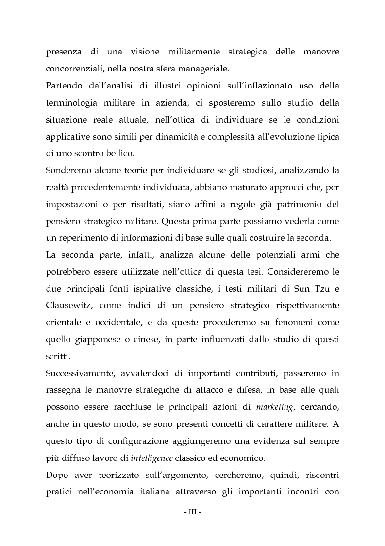 Anteprima della tesi: Applicazione dell’approccio militare alle strategie competitive e di marketing delle imprese industriali, Pagina 4