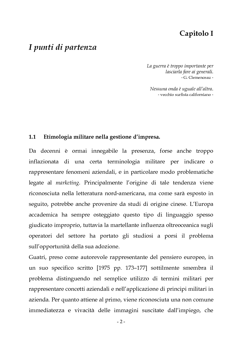 Anteprima della tesi: Applicazione dell’approccio militare alle strategie competitive e di marketing delle imprese industriali, Pagina 7