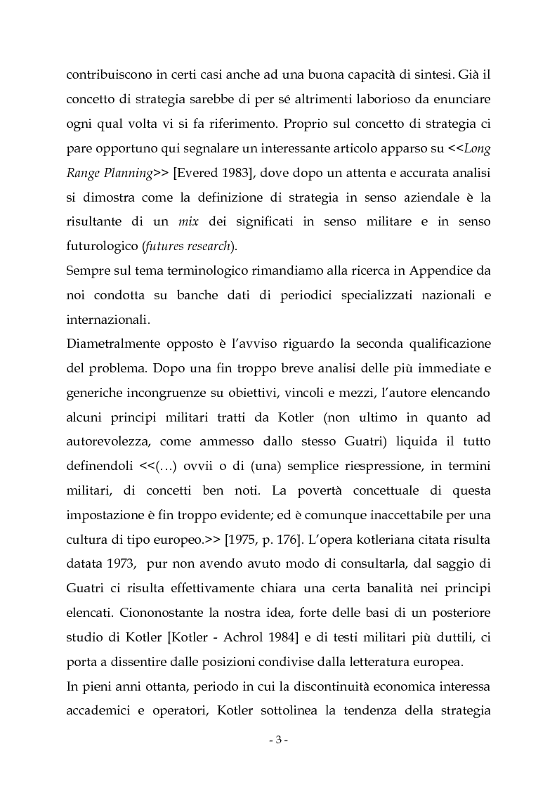 Anteprima della tesi: Applicazione dell’approccio militare alle strategie competitive e di marketing delle imprese industriali, Pagina 8
