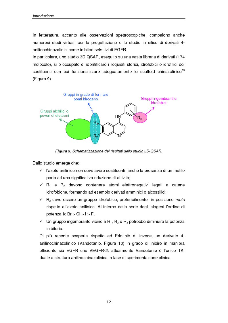 Anteprima della tesi: Inibitori di tirosinchinasi a struttura chinazolinica: sintesi di derivati 4-amminoarilici, Pagina 11