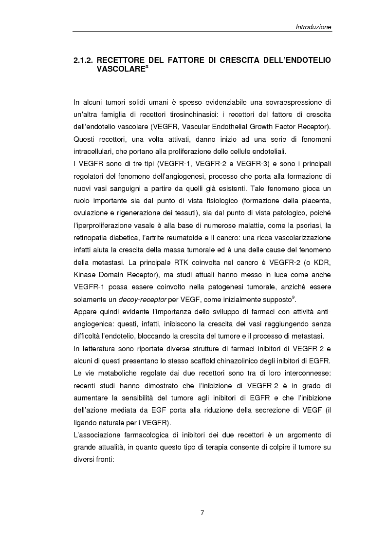 Anteprima della tesi: Inibitori di tirosinchinasi a struttura chinazolinica: sintesi di derivati 4-amminoarilici, Pagina 6