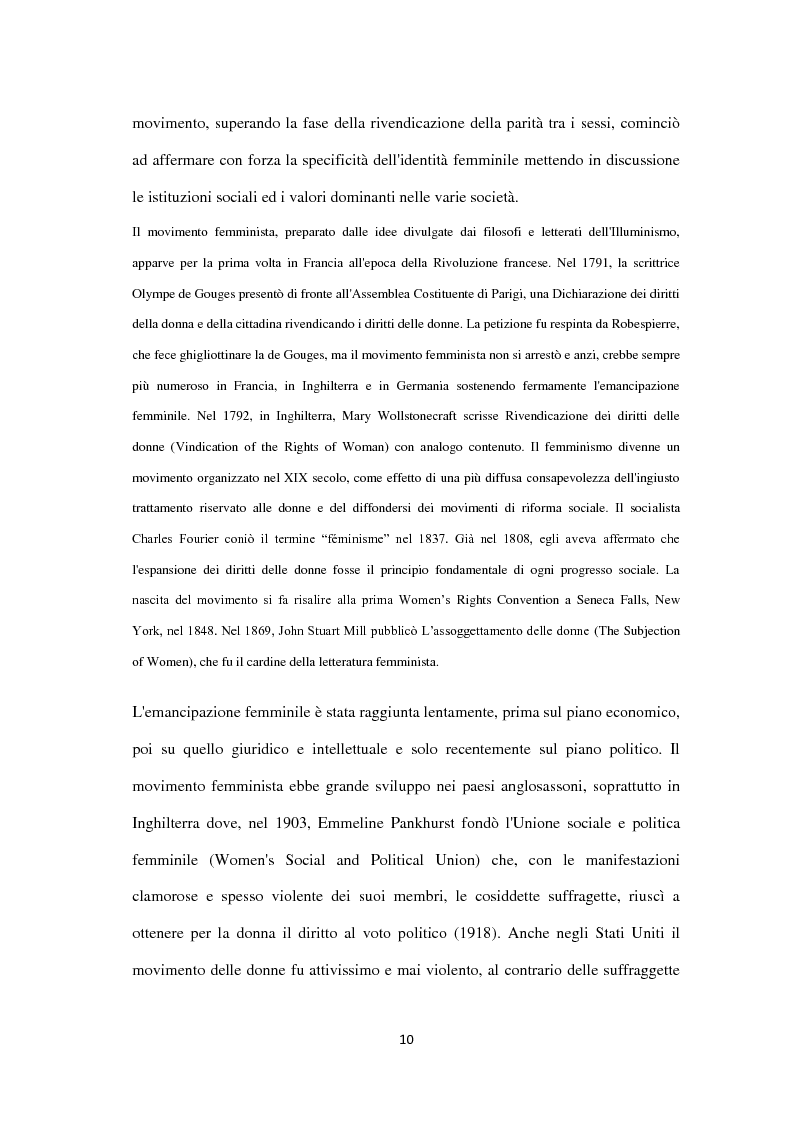 Anteprima della tesi: Le donne nel sistema economico meridionale: problemi, politiche, opportunità, Pagina 11