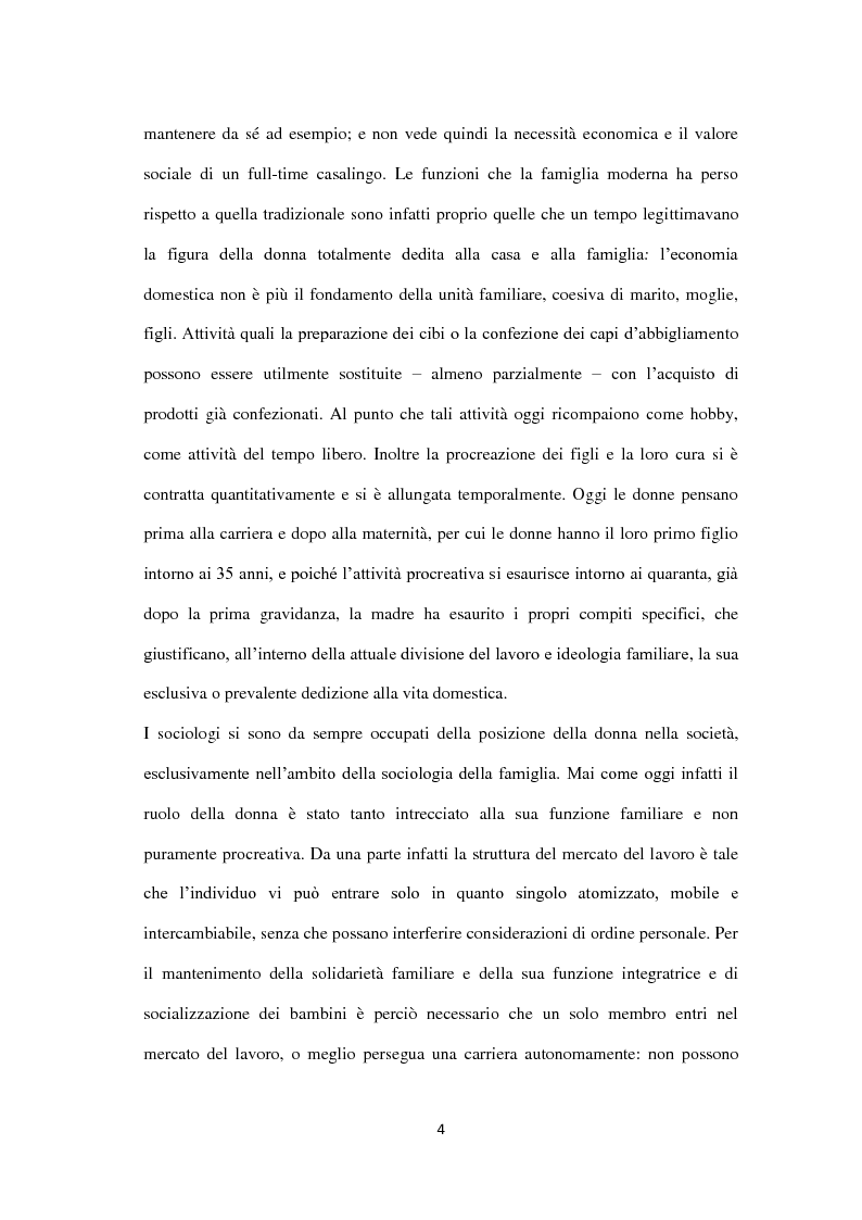 Anteprima della tesi: Le donne nel sistema economico meridionale: problemi, politiche, opportunità, Pagina 5