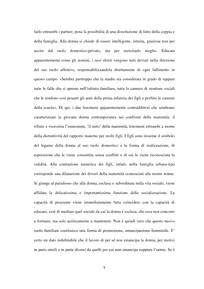 Anteprima della tesi: Le donne nel sistema economico meridionale: problemi, politiche, opportunità, Pagina 6