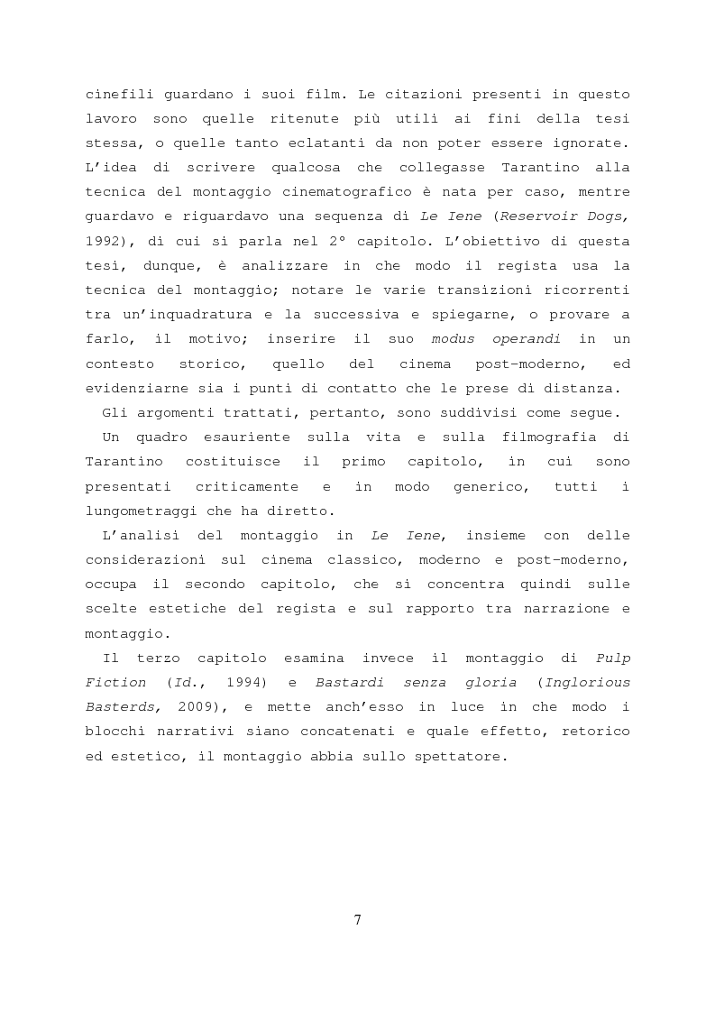 Anteprima della tesi: Figure di montaggio nei film di Quentin Tarantino, Pagina 3