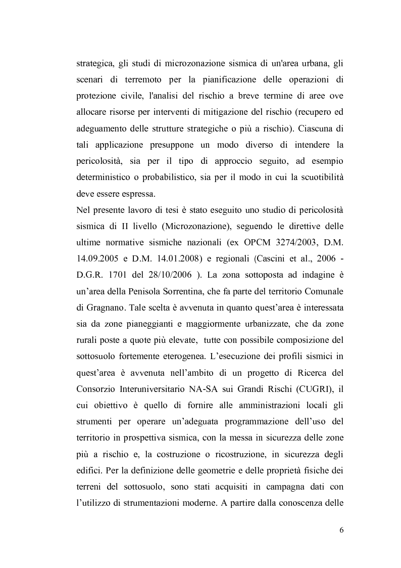Anteprima della tesi: Valutazione dell’amplificazione sismica su terreni non rigidi: esempio di microzonazione in un'area della Penisola Sorrentina., Pagina 4