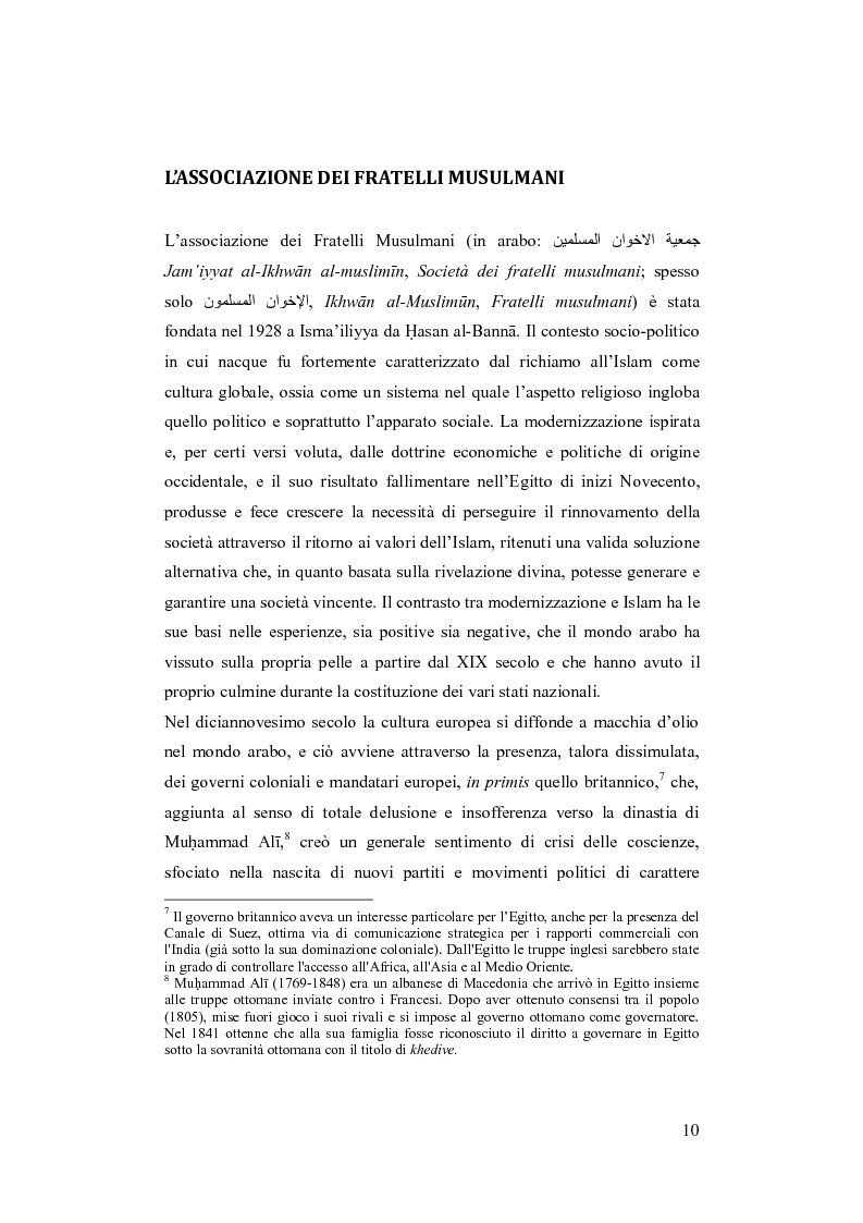 Anteprima della tesi: I Fratelli Musulmani nella letteratura araba del Novecento, Pagina 11