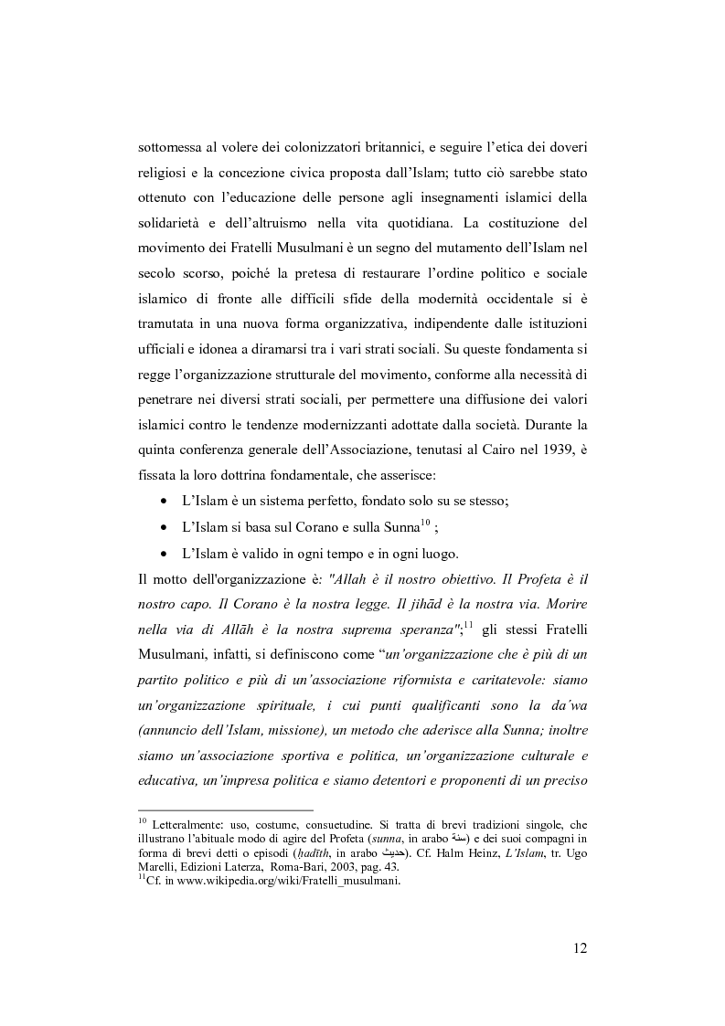 Anteprima della tesi: I Fratelli Musulmani nella letteratura araba del Novecento, Pagina 13