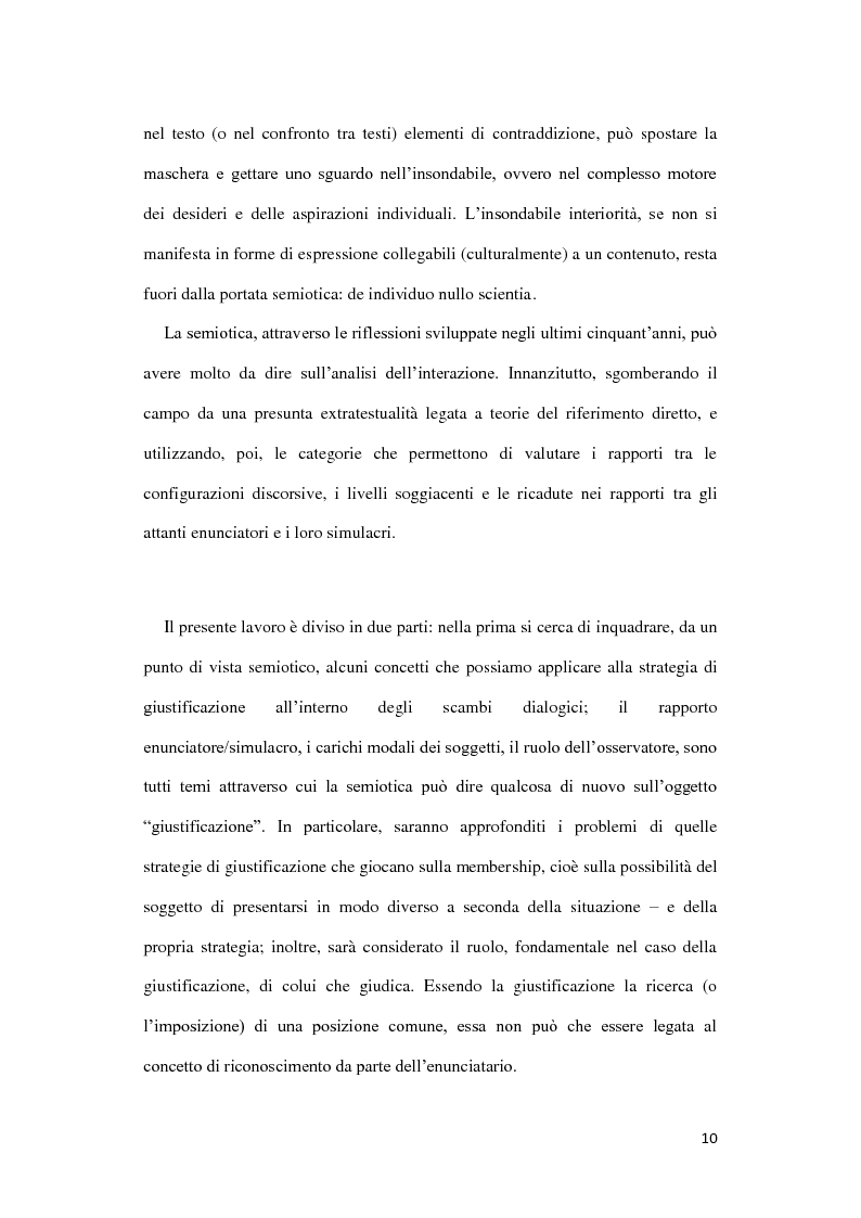 Anteprima della tesi: Effetti di senso delle strategie di giustificazione nelle interazioni tra soggetti, Pagina 9