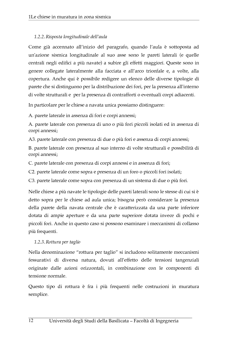 Anteprima della tesi: Vulnerabilità sismica degli edifici ecclesiastici lucani, Pagina 16