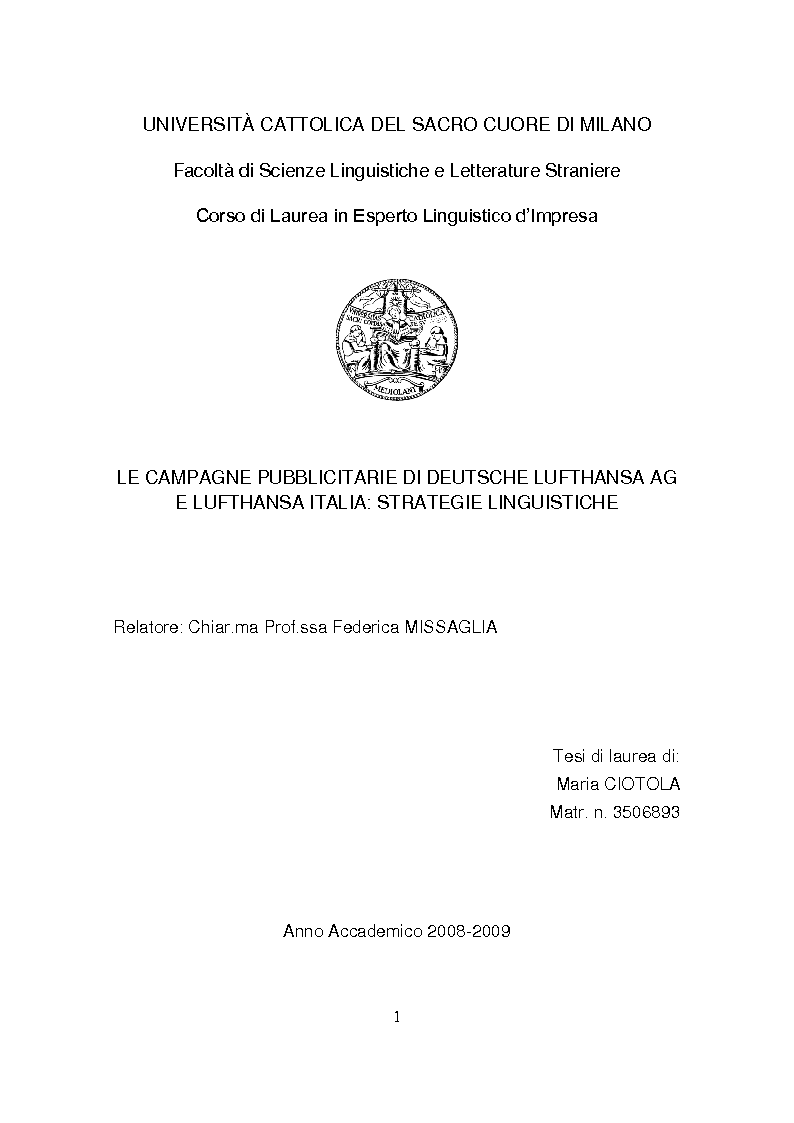 Esperto Linguistico D Impresa Unicatt Milano