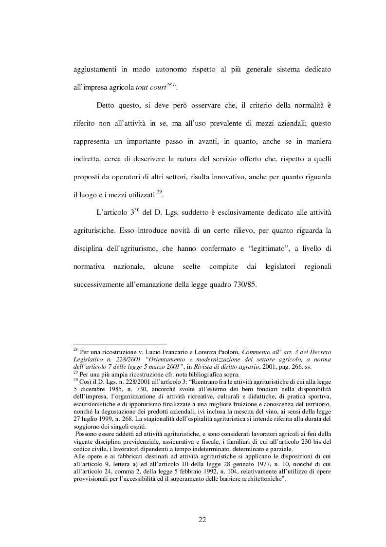 Estratto dalla tesi: La nuova disciplina giuridica dell'agriturismo