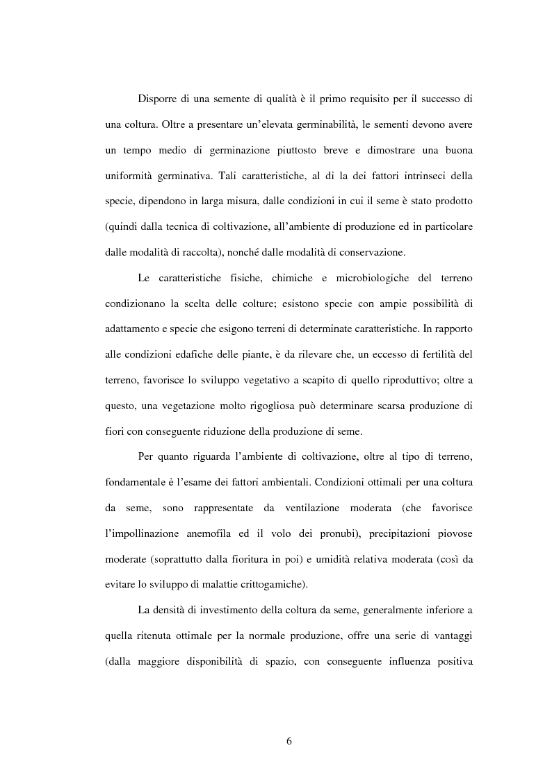 Anteprima della tesi: La tecnologia sementiera: priming ed osmopriming su alcune specie ortive, Pagina 3