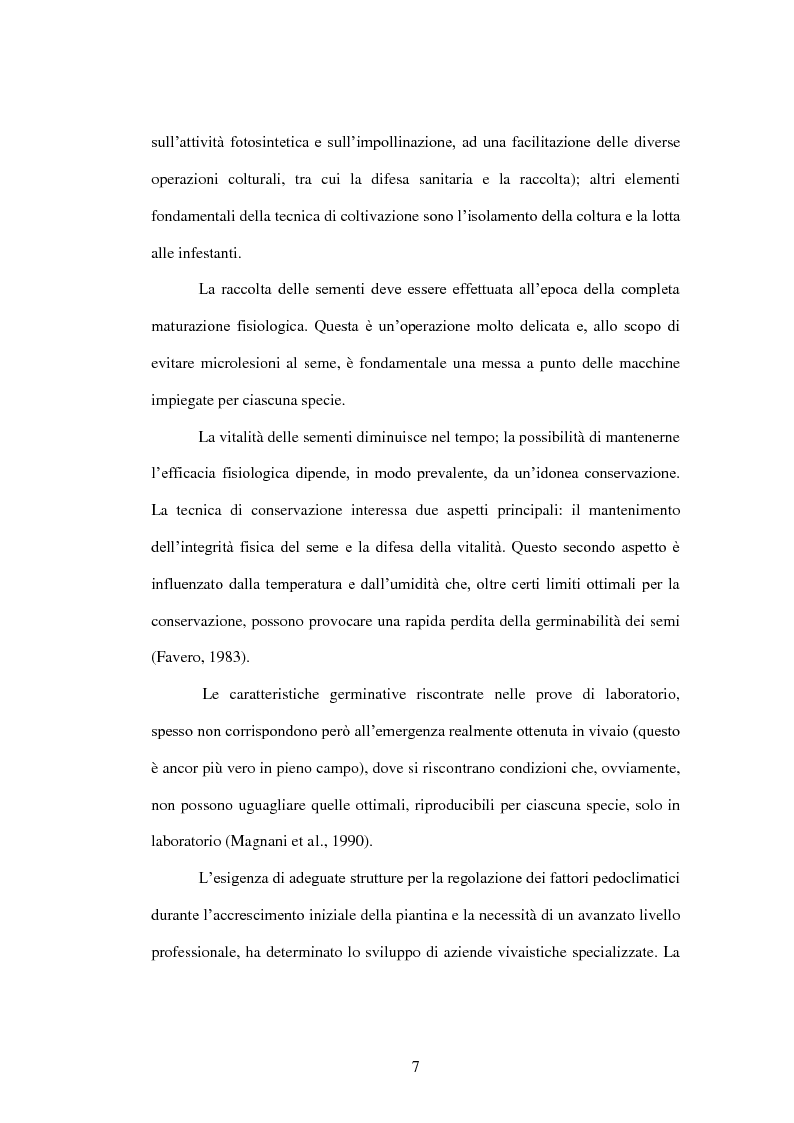 Anteprima della tesi: La tecnologia sementiera: priming ed osmopriming su alcune specie ortive, Pagina 4