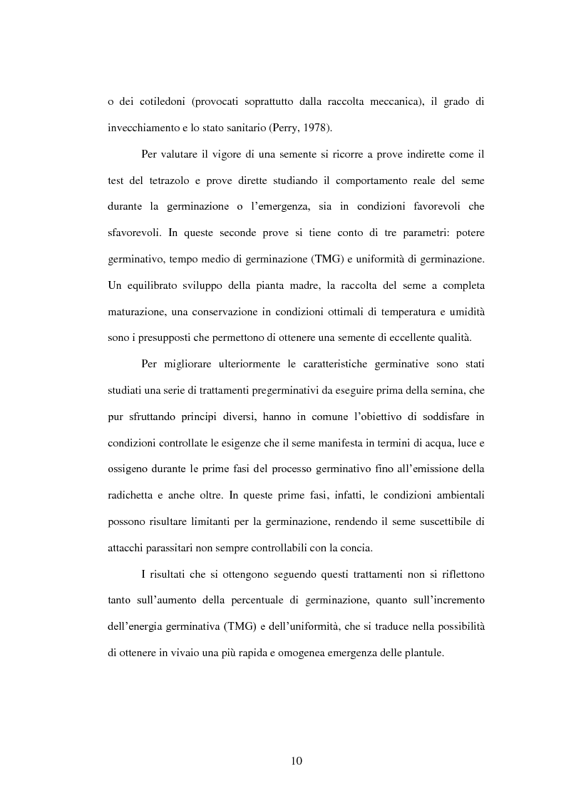 Anteprima della tesi: La tecnologia sementiera: priming ed osmopriming su alcune specie ortive, Pagina 7