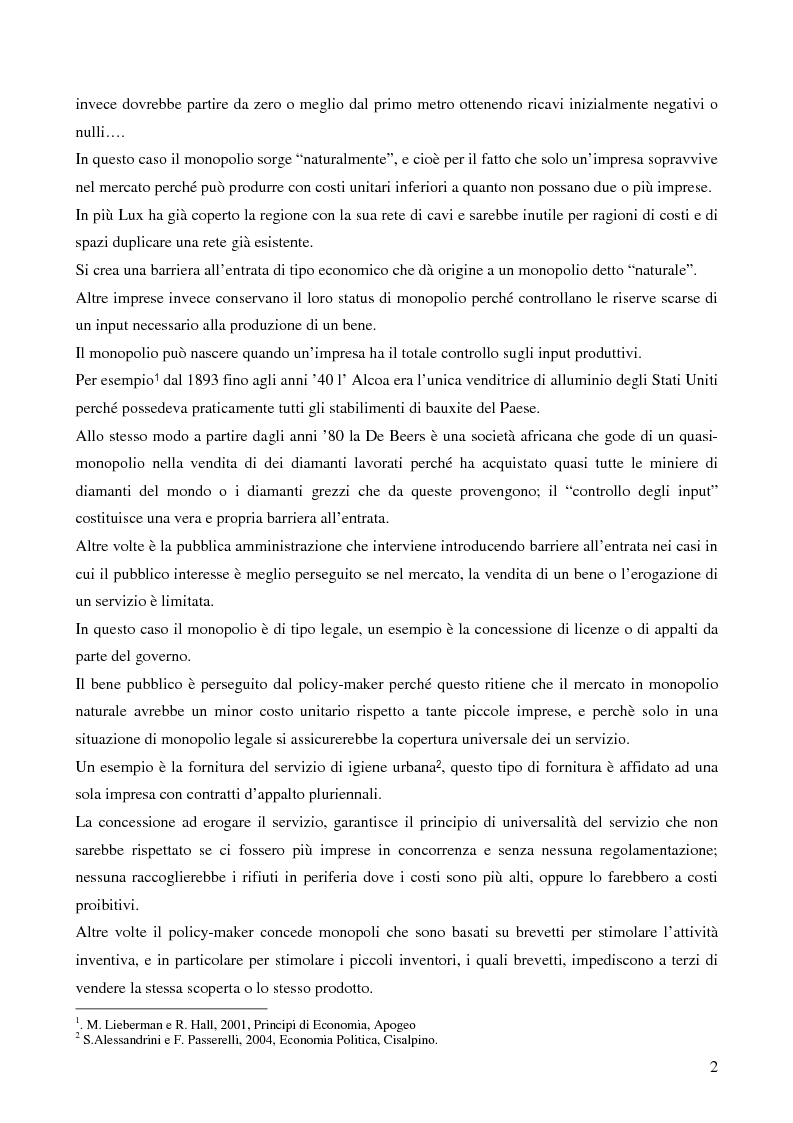 Anteprima della tesi: Aspetti economici delle liberalizzazioni nei settori di energia elettrica e trasporto aereo, Pagina 4