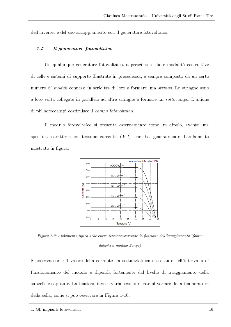 Anteprima della tesi: Impianti solari fotovoltaici: progettazione e valutazione economica in Conto Energia, Pagina 15