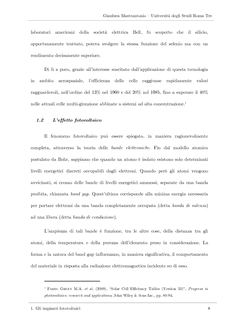 Anteprima della tesi: Impianti solari fotovoltaici: progettazione e valutazione economica in Conto Energia, Pagina 7