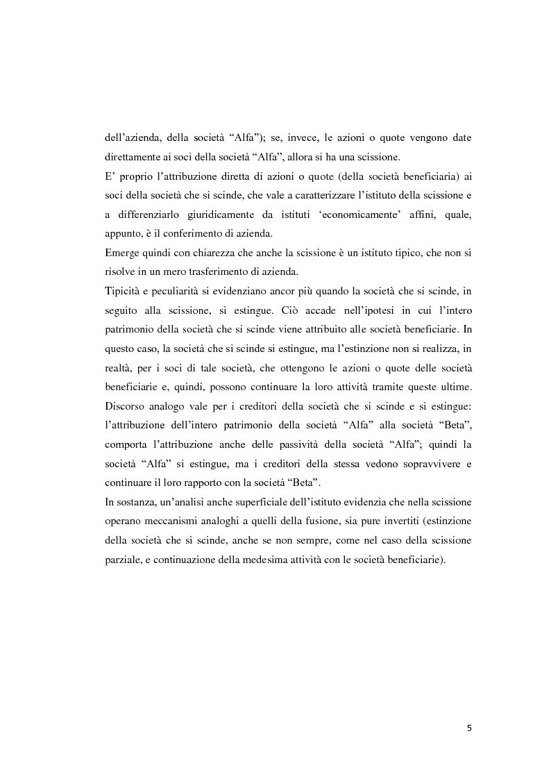 Anteprima della tesi: La scissione di società, Pagina 4