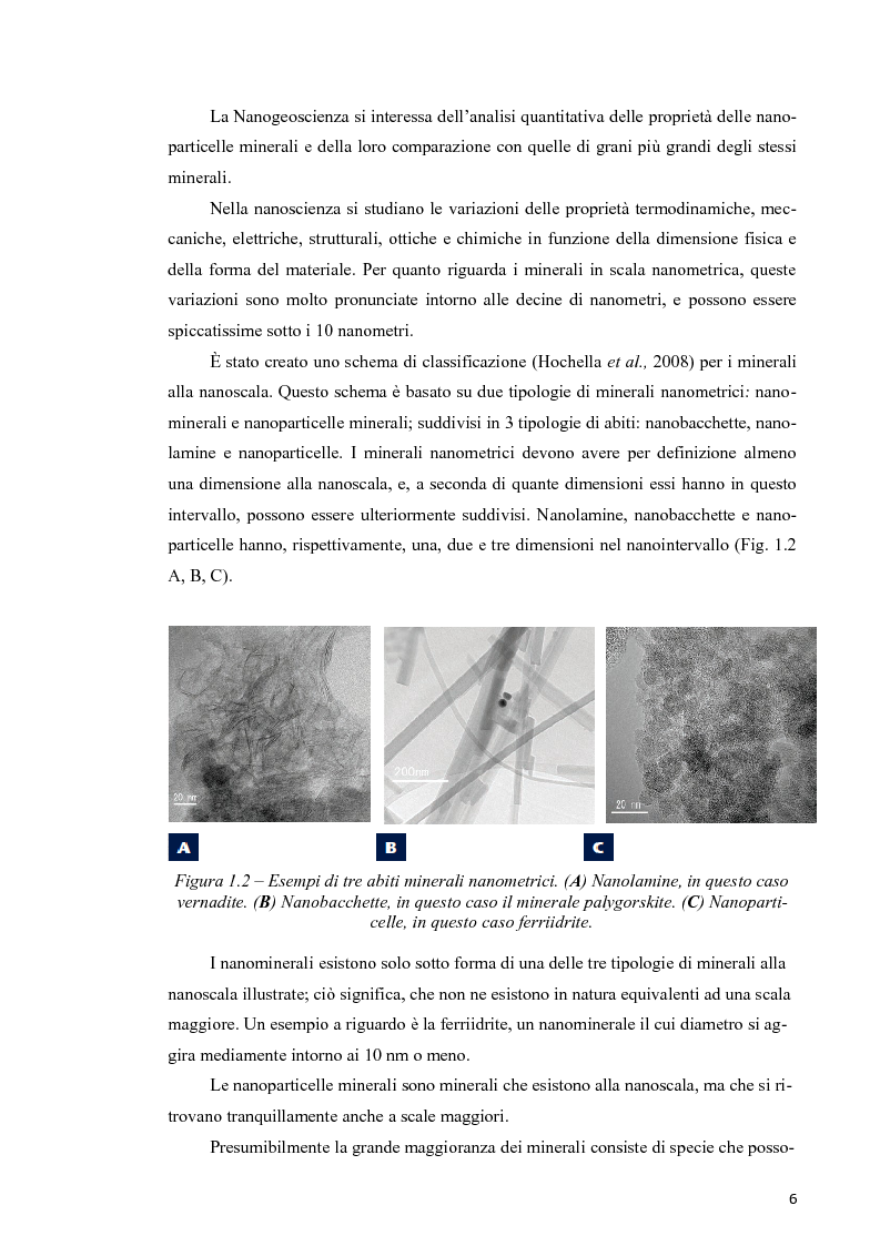 Anteprima della tesi: Le Ocre e la Crisocolla come esempi di nanominerali di alterazione nelle miniere a solfuri misti della Toscana meridionale, Pagina 4