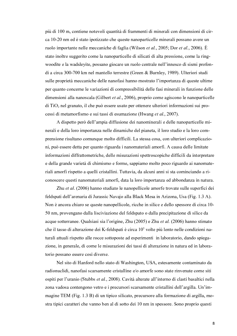 Anteprima della tesi: Le Ocre e la Crisocolla come esempi di nanominerali di alterazione nelle miniere a solfuri misti della Toscana meridionale, Pagina 6