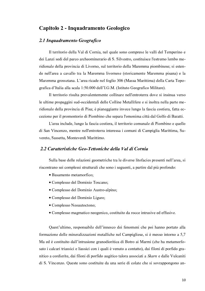 Anteprima della tesi: Le Ocre e la Crisocolla come esempi di nanominerali di alterazione nelle miniere a solfuri misti della Toscana meridionale, Pagina 8