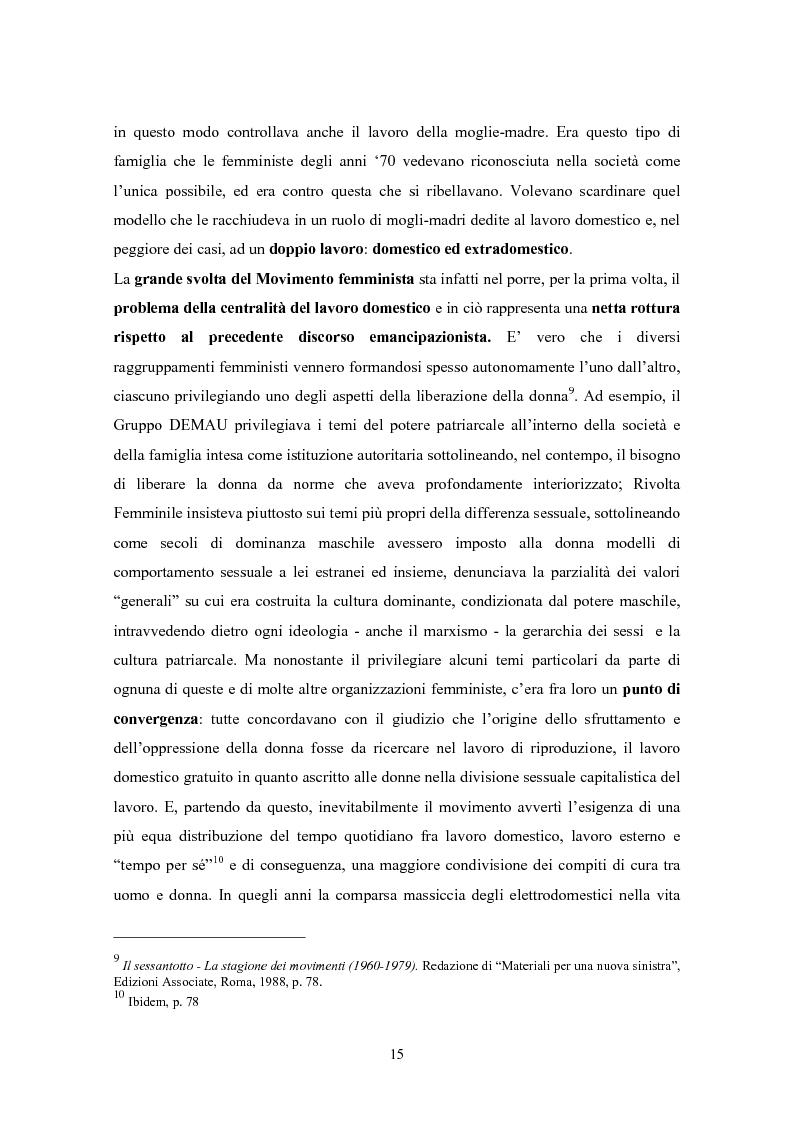 Anteprima della tesi: Le misure di conciliazione lavoro famiglia. Il caso padovano, Pagina 14