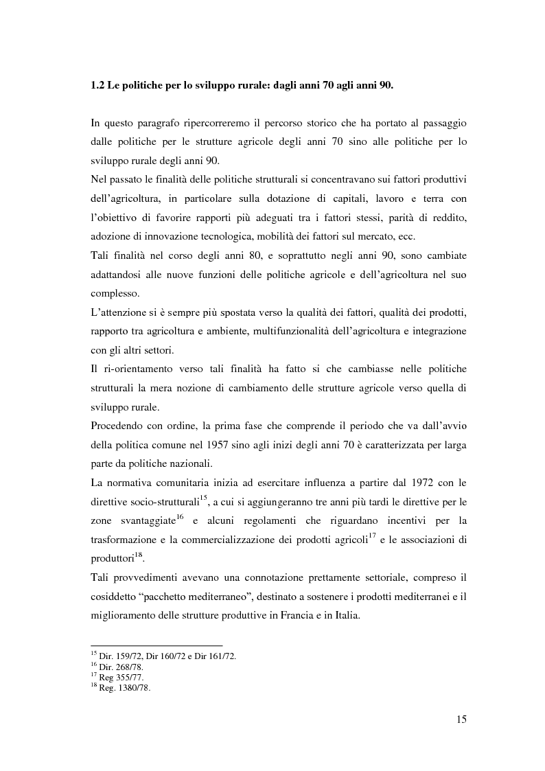 Anteprima della tesi: Il consumo di politiche rurali in Calabria: un'analisi territoriale nella distribuzione della spesa, Pagina 13