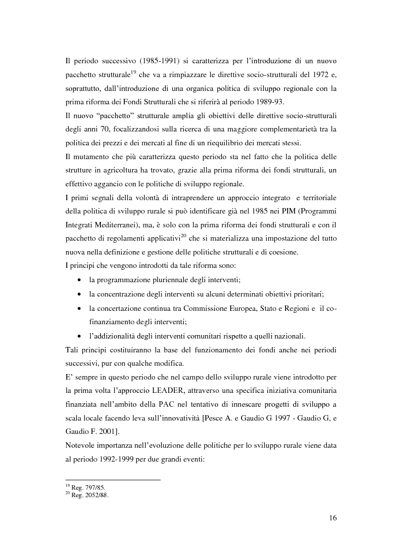 Anteprima della tesi: Il consumo di politiche rurali in Calabria: un'analisi territoriale nella distribuzione della spesa, Pagina 14