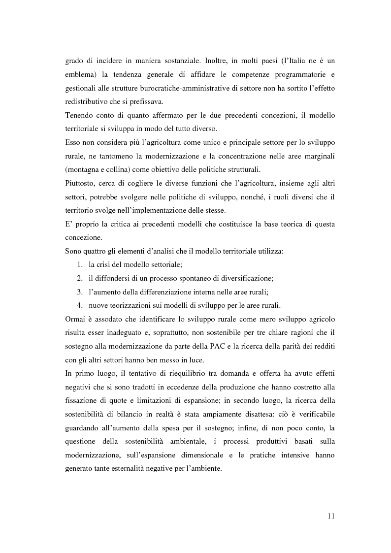 Anteprima della tesi: Il consumo di politiche rurali in Calabria: un'analisi territoriale nella distribuzione della spesa, Pagina 9