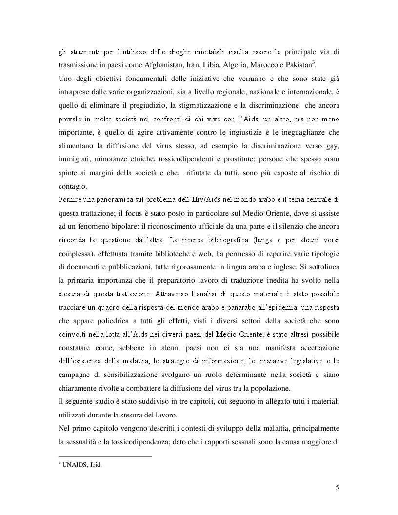 Anteprima della tesi: La lotta all'AIDS nel mondo arabo tra riconoscimento ufficiale e omertà: uno sguardo al caso siriano, Pagina 3