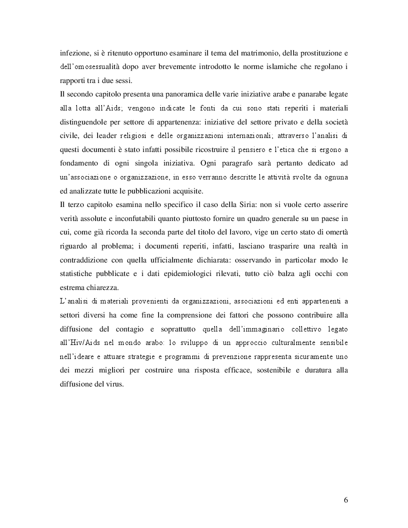 Anteprima della tesi: La lotta all'AIDS nel mondo arabo tra riconoscimento ufficiale e omertà: uno sguardo al caso siriano, Pagina 4