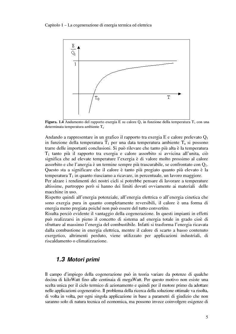 Anteprima della tesi: Analisi tecnico economica di un investimento per l’installazione di un impianto di cogenerazione e di pompa di calore in un complesso universitario, Pagina 8