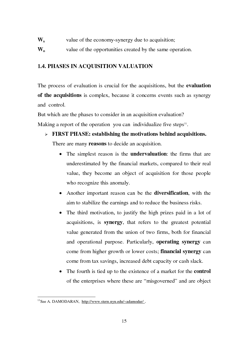 Estratto dalla tesi: The ''Value of Control'' in Mergers and Acquisitions