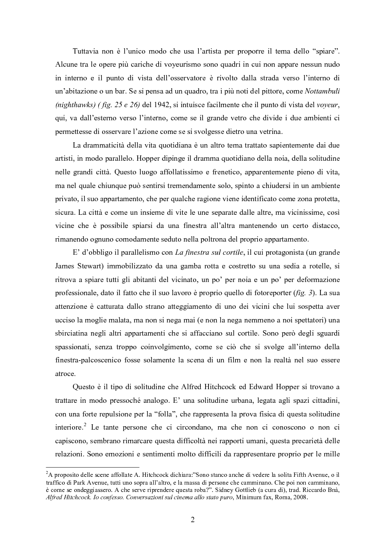 Anteprima della tesi: Suspense d'appartamento. Edward Hopper e Alfred Hitchcock, Pagina 3