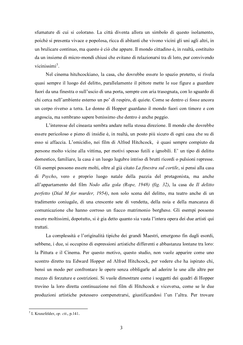Anteprima della tesi: Suspense d'appartamento. Edward Hopper e Alfred Hitchcock, Pagina 4