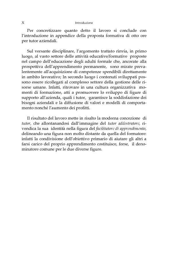 Anteprima della tesi: Il tutor come facilitatore dell'apprendimento. Formazione, compiti, modelli d'intervento., Pagina 3