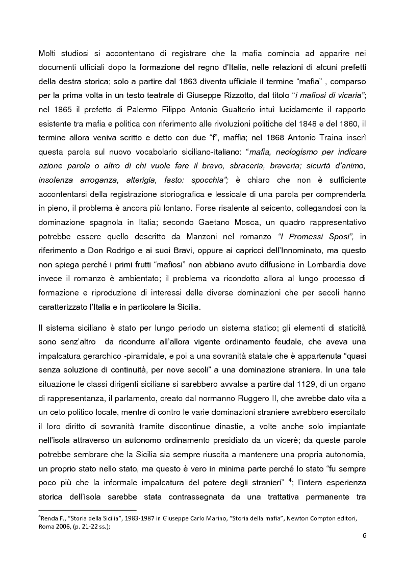 Anteprima della tesi: L'evoluzione storica e strutturale della criminalità organizzata e i suoi riflessi sulla devianza minorile, Pagina 5