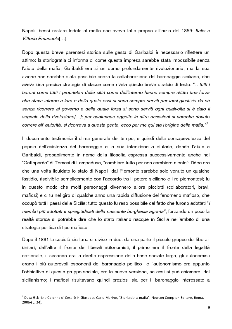 Anteprima della tesi: L'evoluzione storica e strutturale della criminalità organizzata e i suoi riflessi sulla devianza minorile, Pagina 8