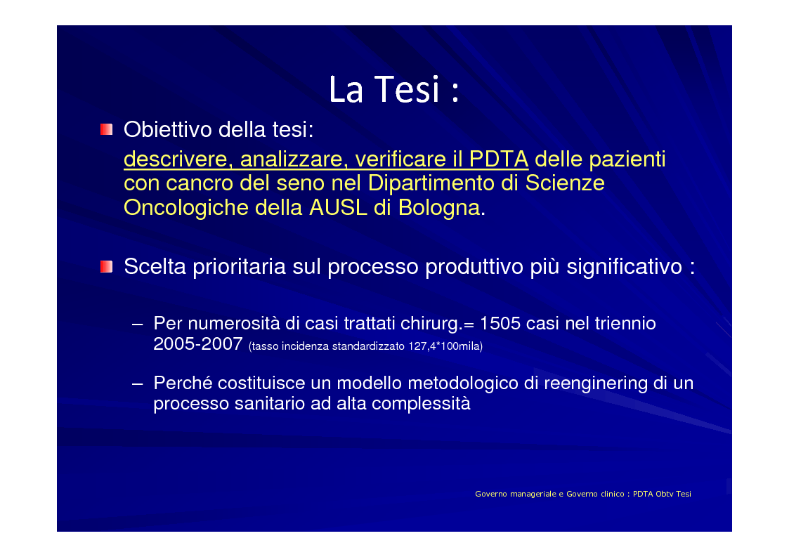 Anteprima della tesi: Il percorso diagnostico-terapeutico-assistenziale per le donne affette da cancro del seno (PDTA Breast - Cancer), Pagina 5