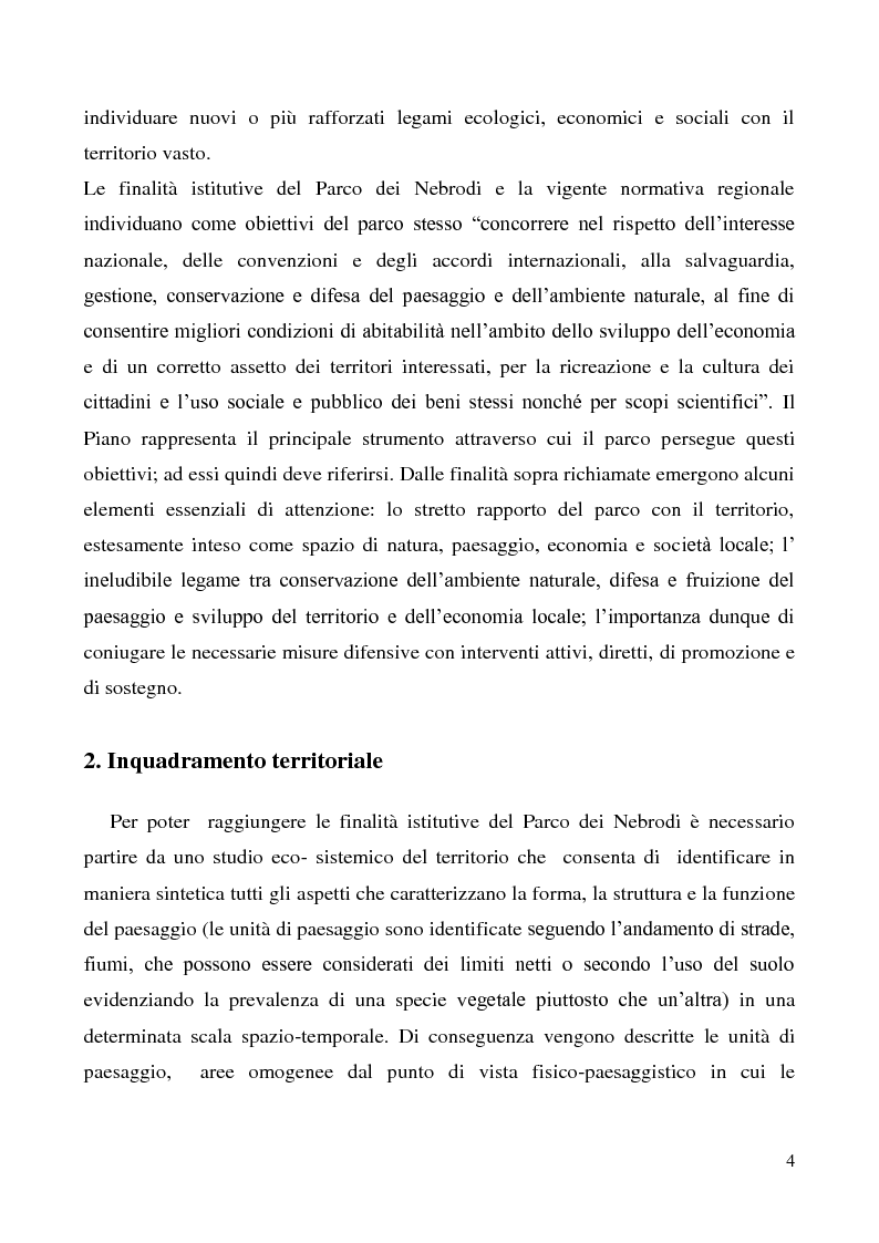 Anteprima della tesi: Analisi valutazione e restauro del paesaggio del Parco dei Nebrodi, Pagina 4