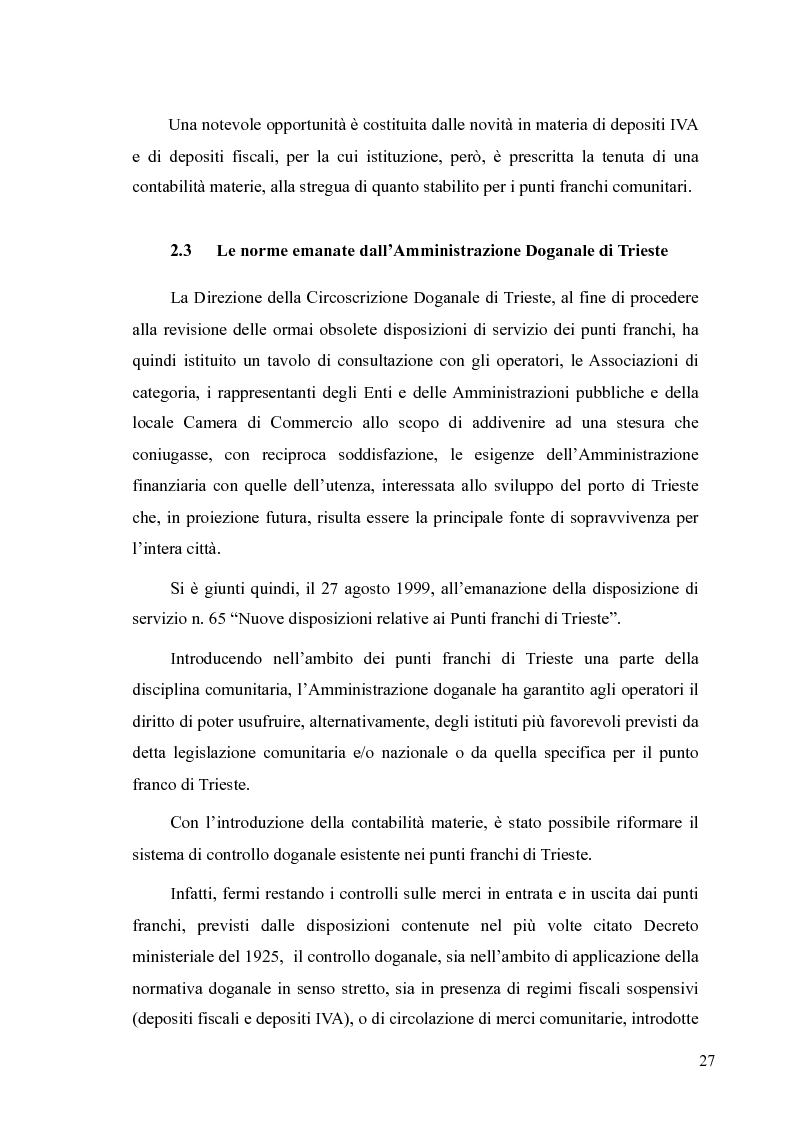 Estratto dalla tesi: Il Punto franco di Trieste: verso un futuro comunitario